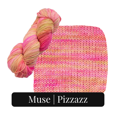 muse yarn in the color pizzazz
