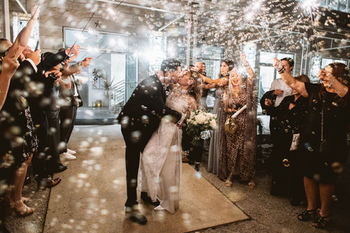 Grand exit Formal exit wedding sparklers