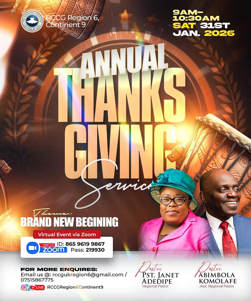 RCCG Annual Thanksgiving Service