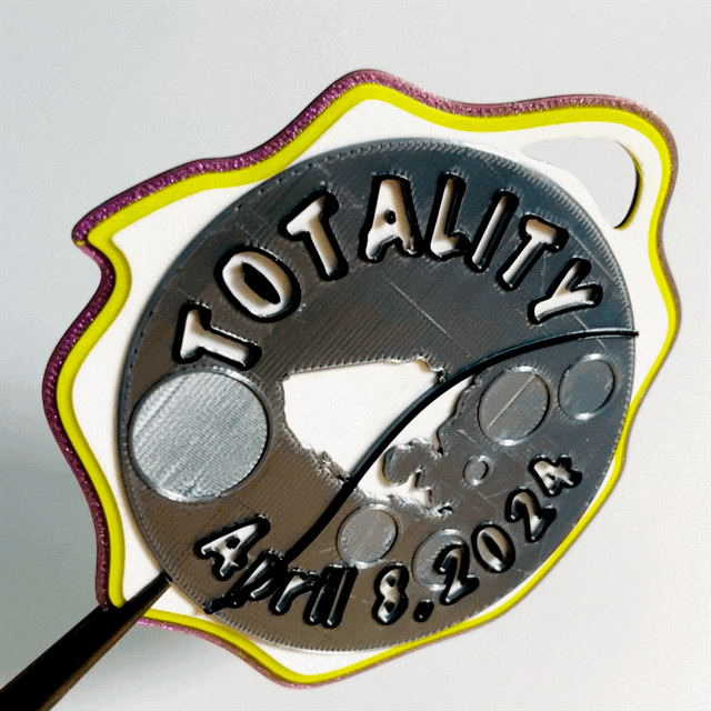 Gif showing holographic effect on totality magnet
