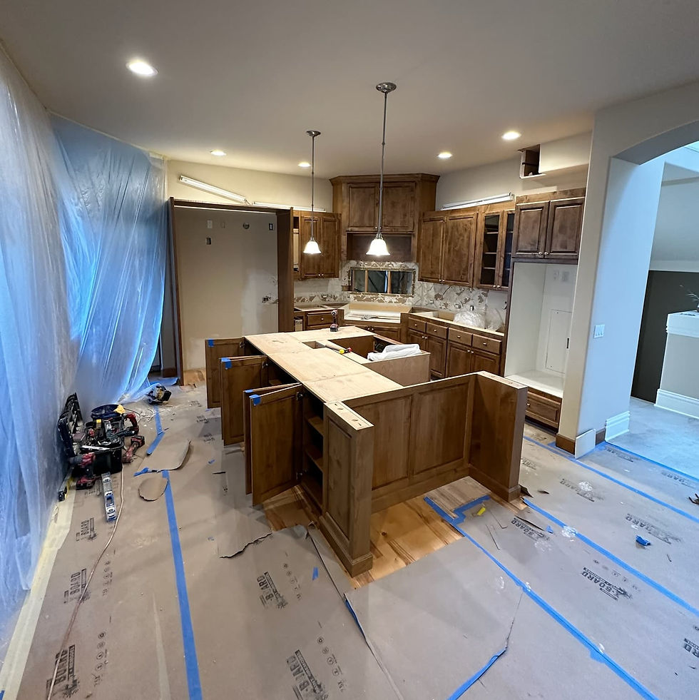 Kitchen remodeling project in progress in Seattle