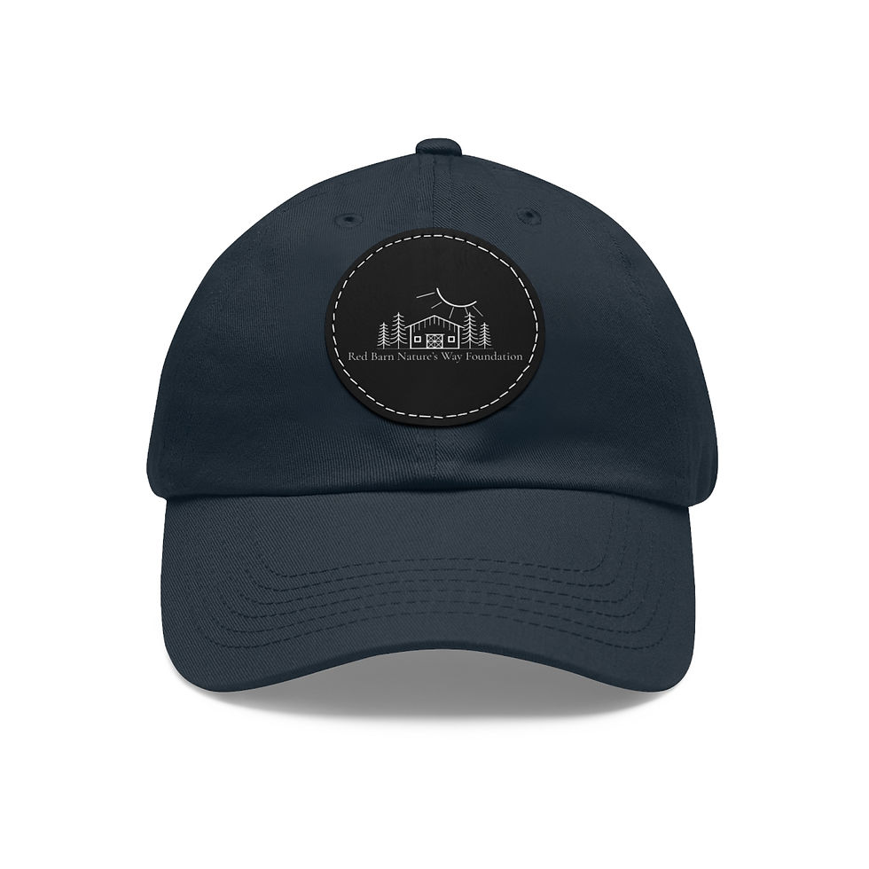 Thumbnail: Dad Hat with Leather Patch (Round)
