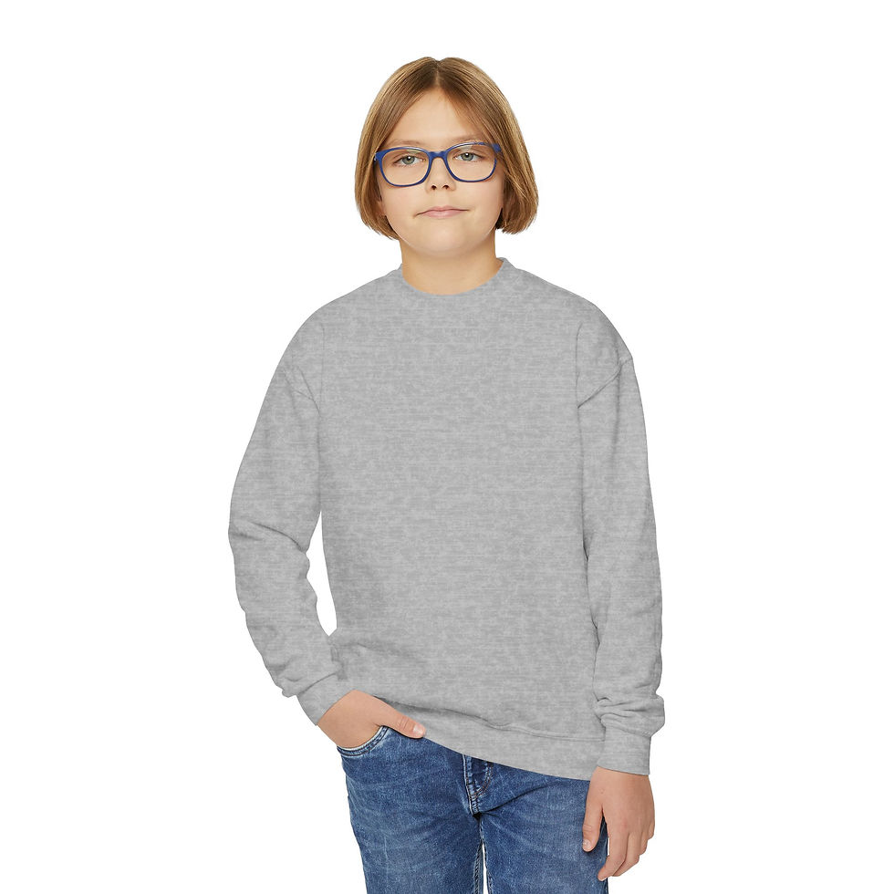 Thumbnail: Hippo Youth Crewneck Sweatshirt in BLACK