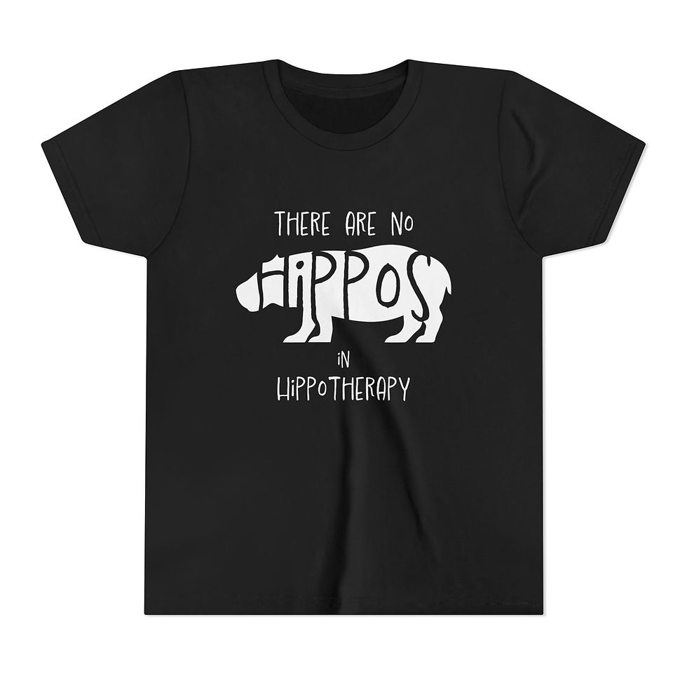 Youth "No Hippos in Hippotherapy" Short Sleeve Tee