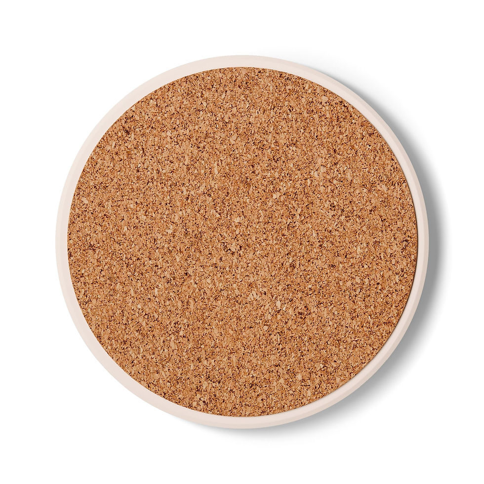 Thumbnail: Liquid Intrusion Brewing Company Ceramic Coaster Black Logo Cork Back