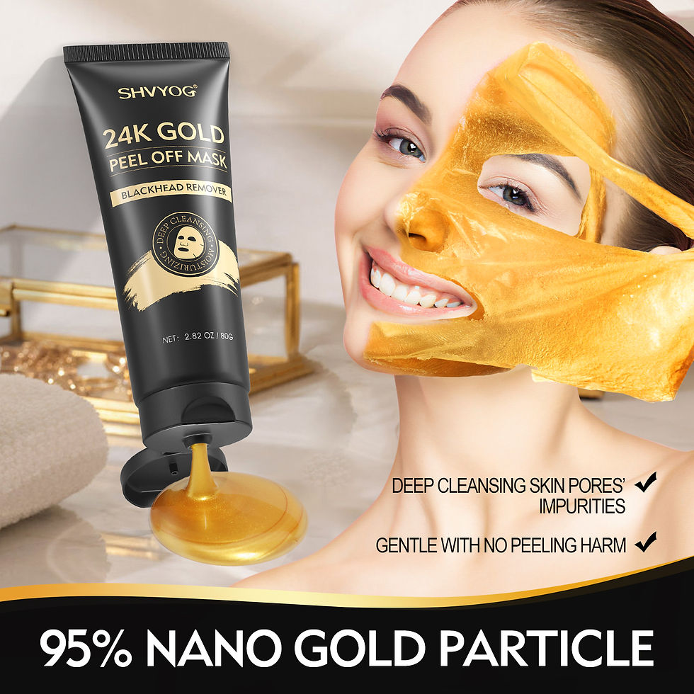 Thumbnail: Woman applying 95% Nano Gold Peel-Off Mask, deep cleansing impurities