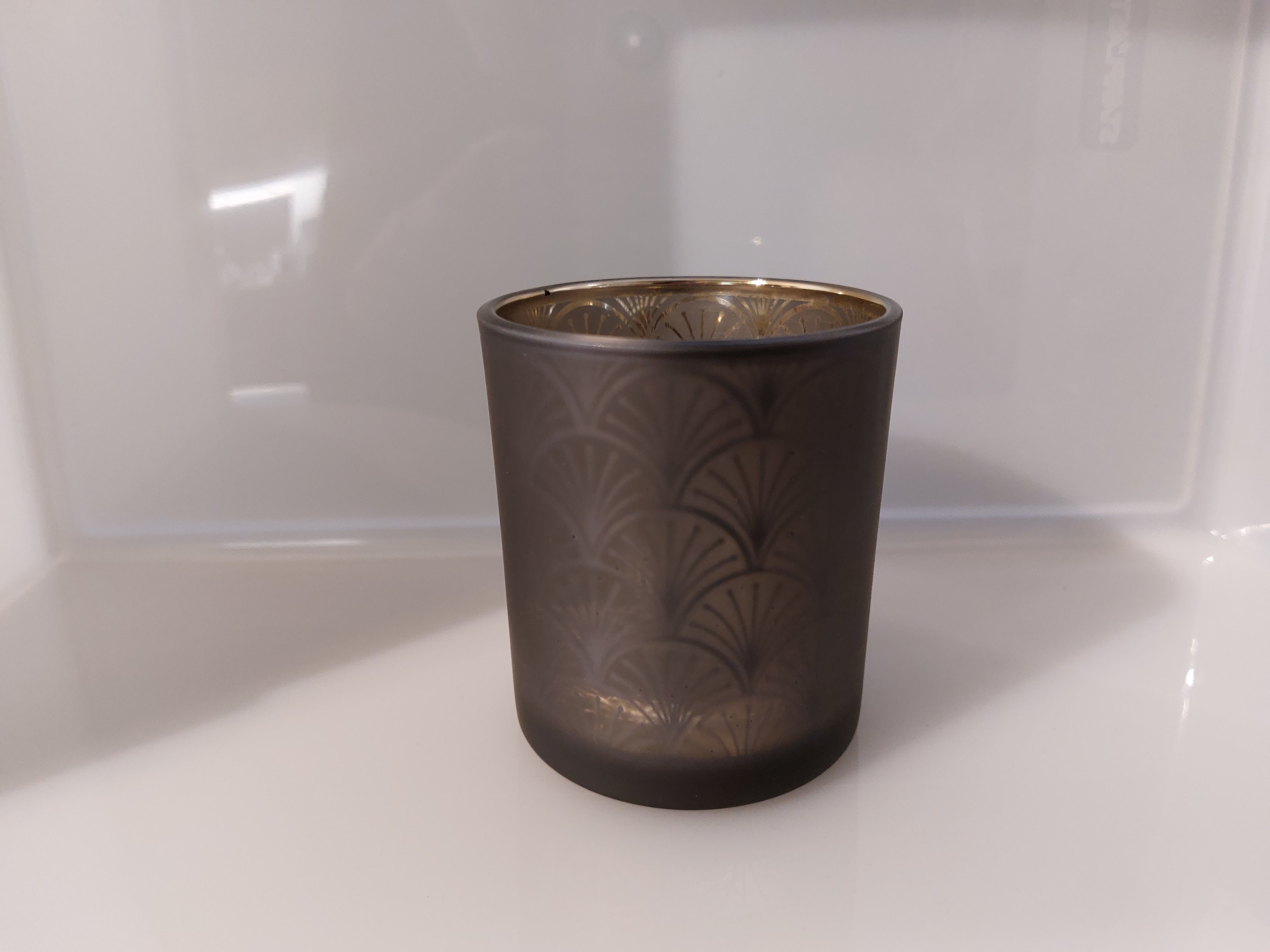 PHOTOPHORE "GRIS FONCE EVENTAIL"