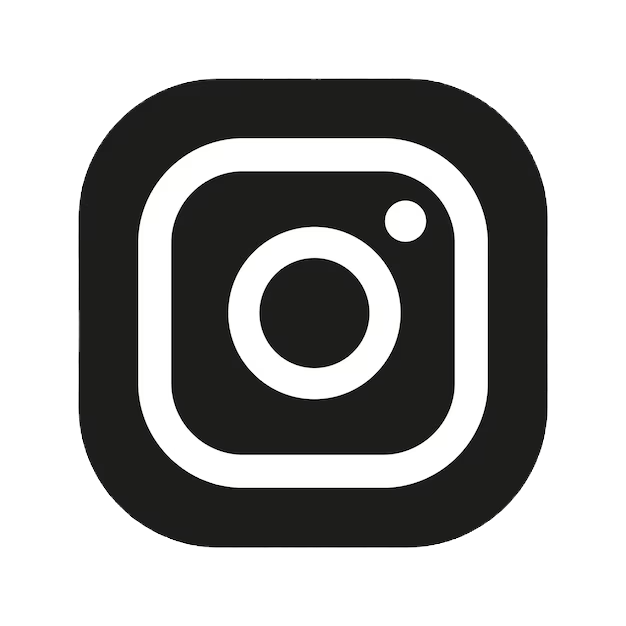 instagram vector logo icon social media logotype black white