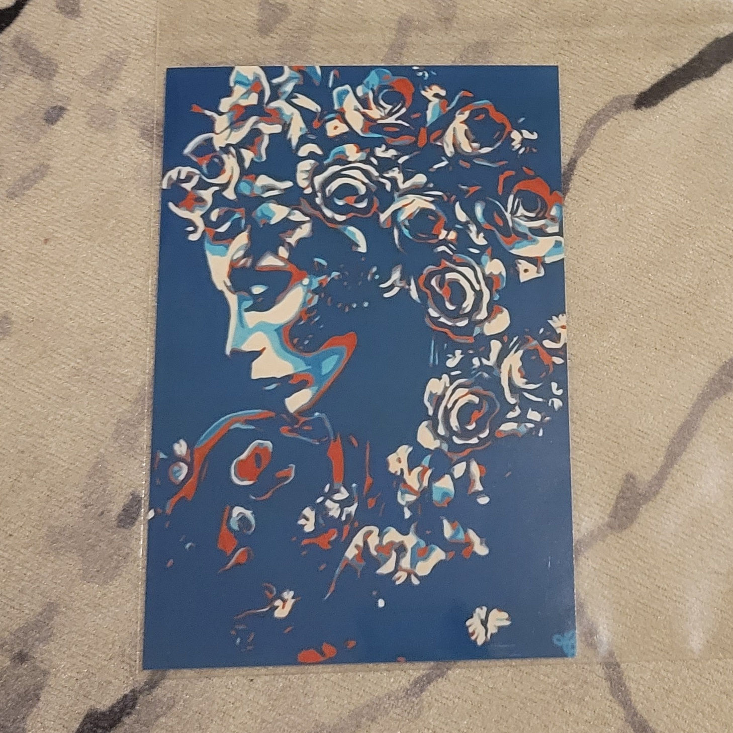 Illustration Fille Fleurs.