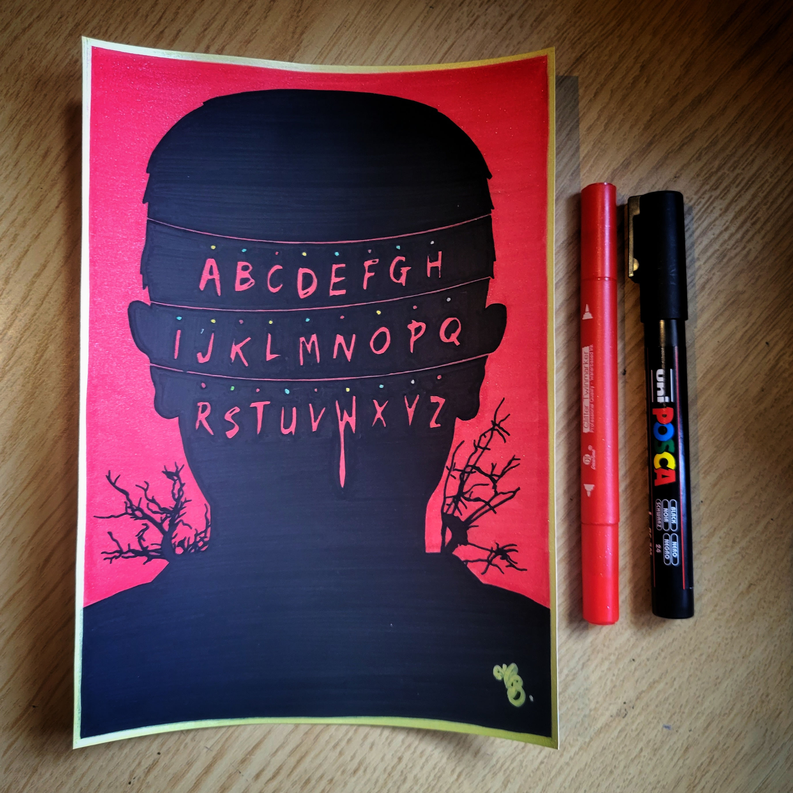 Dessin Stranger Things.