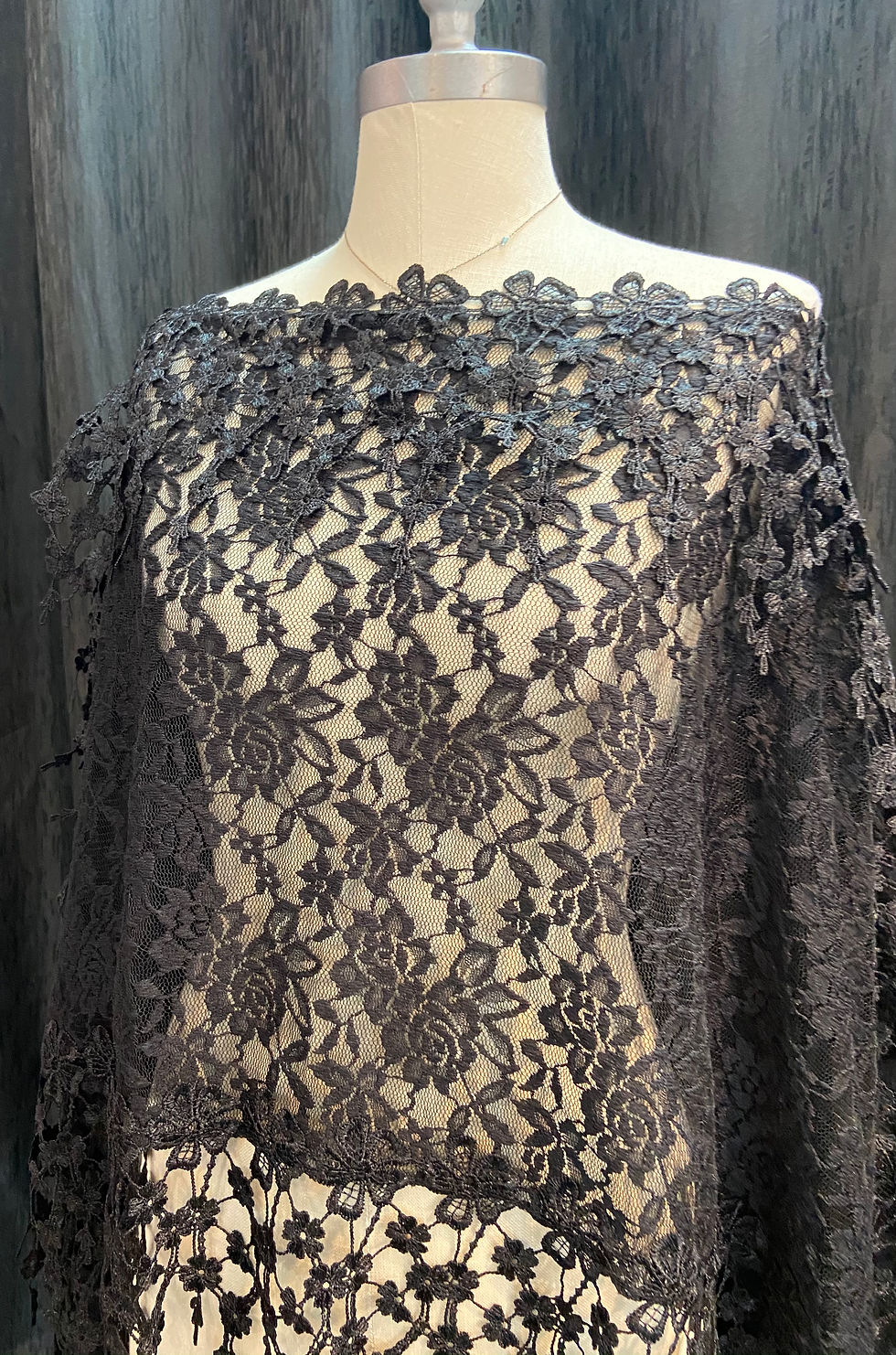 Thumbnail: Black Lace Poncho