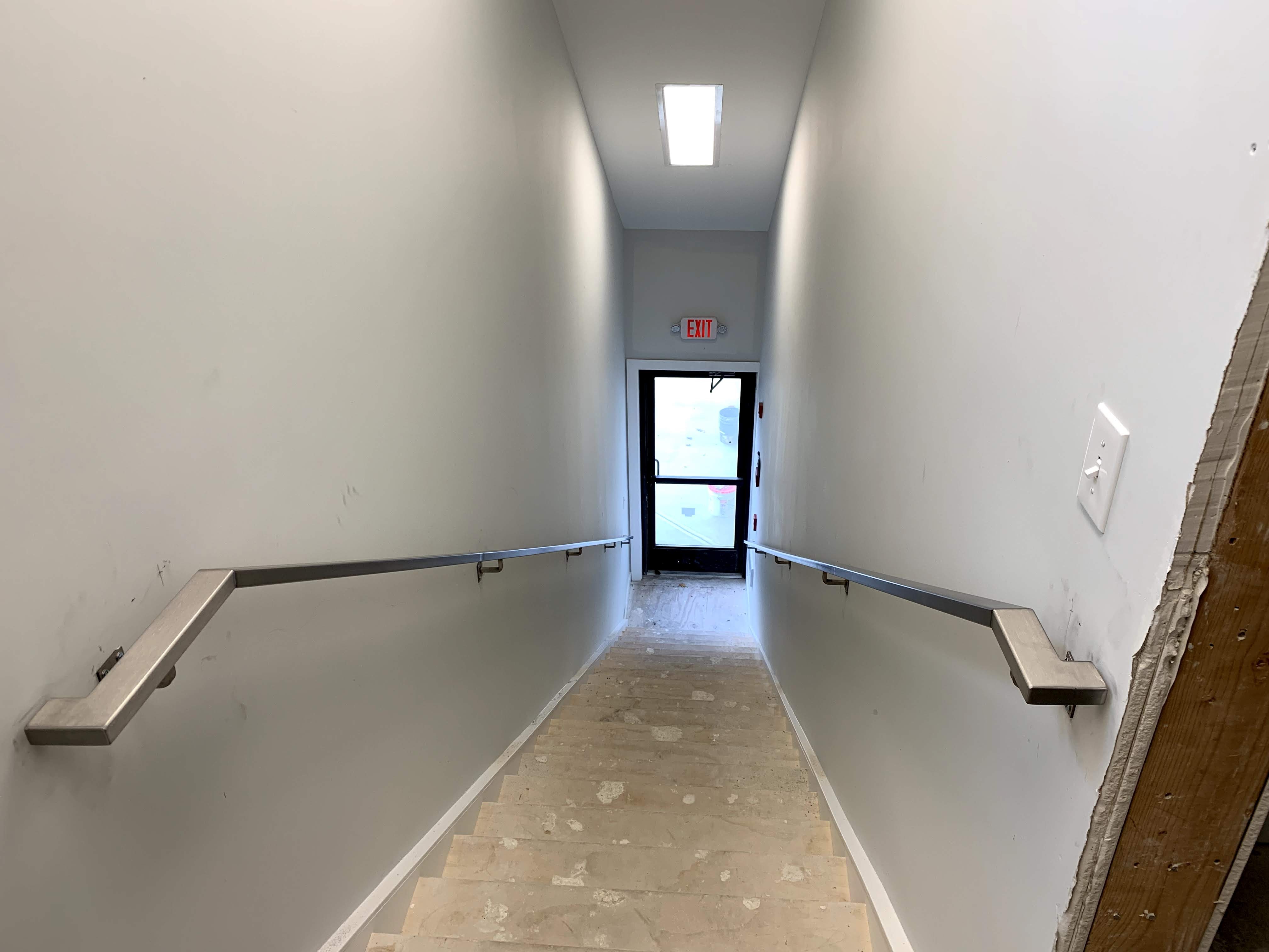 Commercial stainless handrails