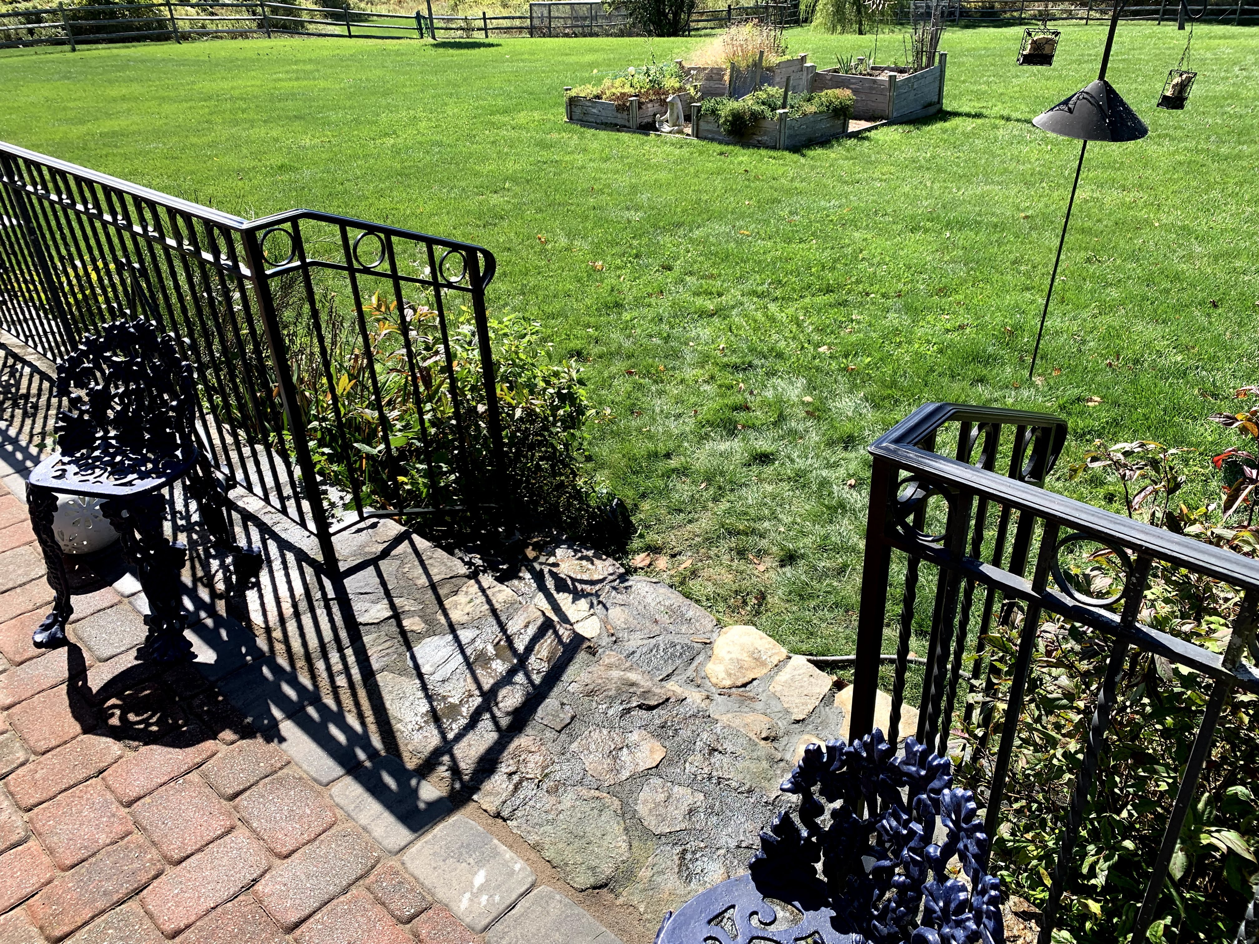 Patio stair rail