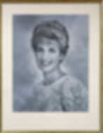 Diana's official portrait, signed at Mildmay in 1991