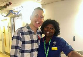 Jason and clinical lead nurse Comfort on Elizabeth Ward.jpg