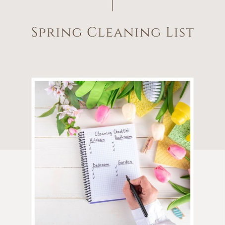 SPRING CLEANING LIST IS HERE!!!!