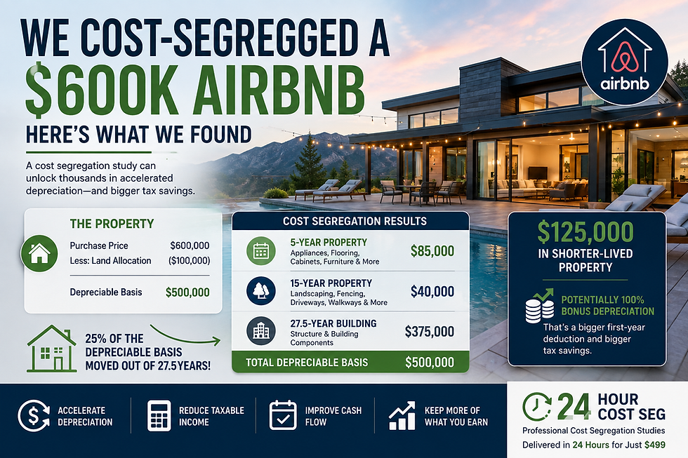 We Cost-Segged a $600K Airbnb. Here’s What We Found