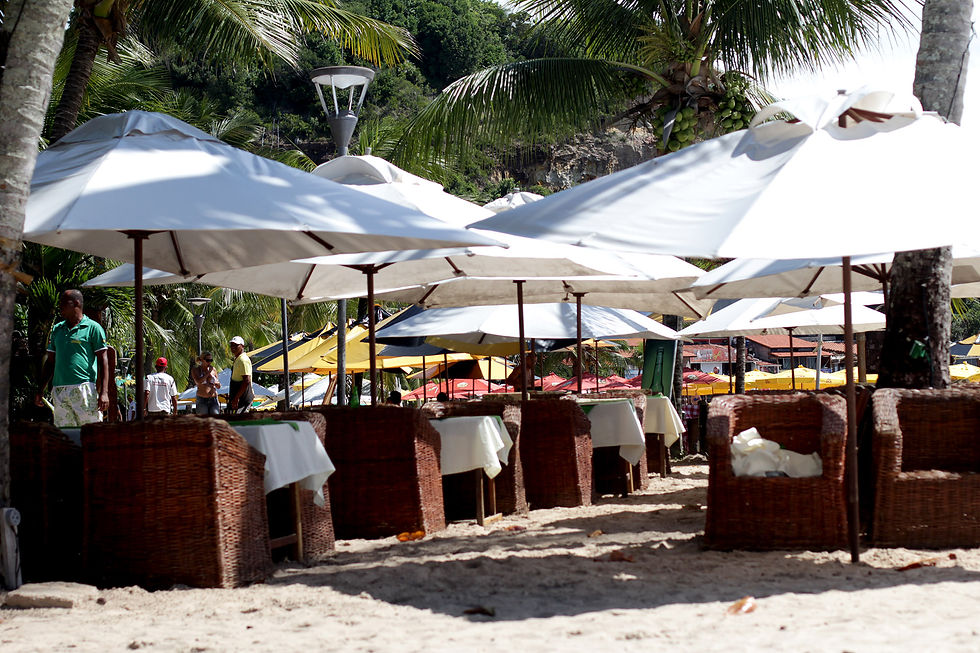 Restaurantes na praia