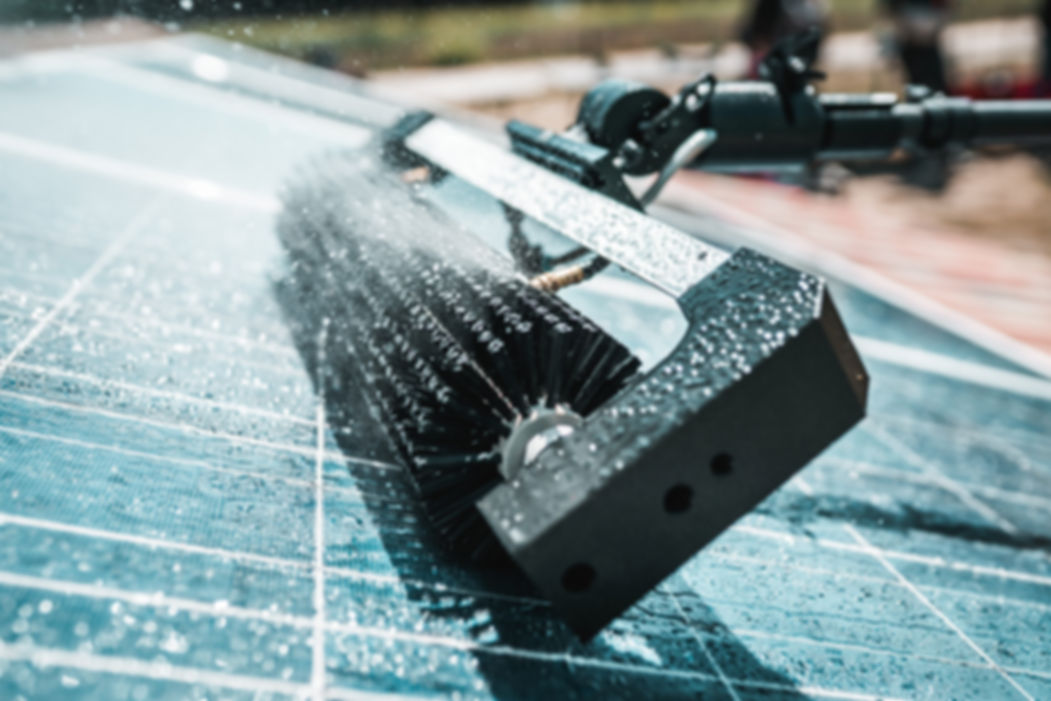 Roterende borstel - schoonmaak zonnepanelen