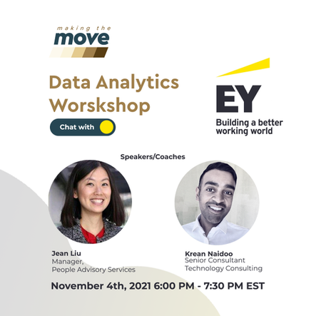 Makingthemove + EY Chat flyer and poster design for social media