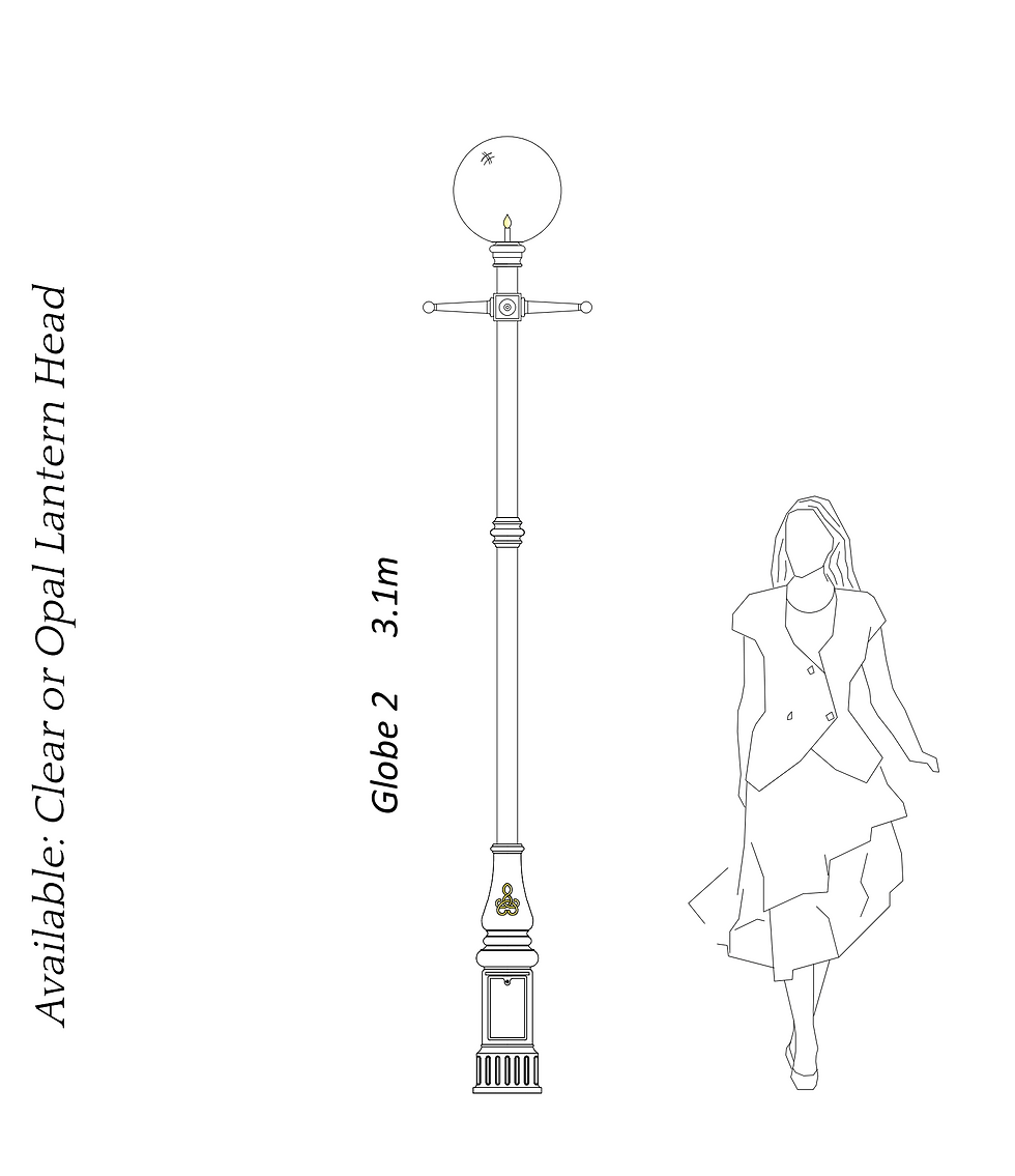 Thumbnail: Outdoor Cast Iron Globe Lamp Post Light    Globe 2