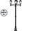 Thumbnail: Outdoor Cast Iron, Tara (H), 5 x Multi-Head Lamp Post Light