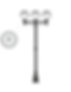 Outdoor Cast Iron 3 x Multi-Head Lamp Post Light    Globe F