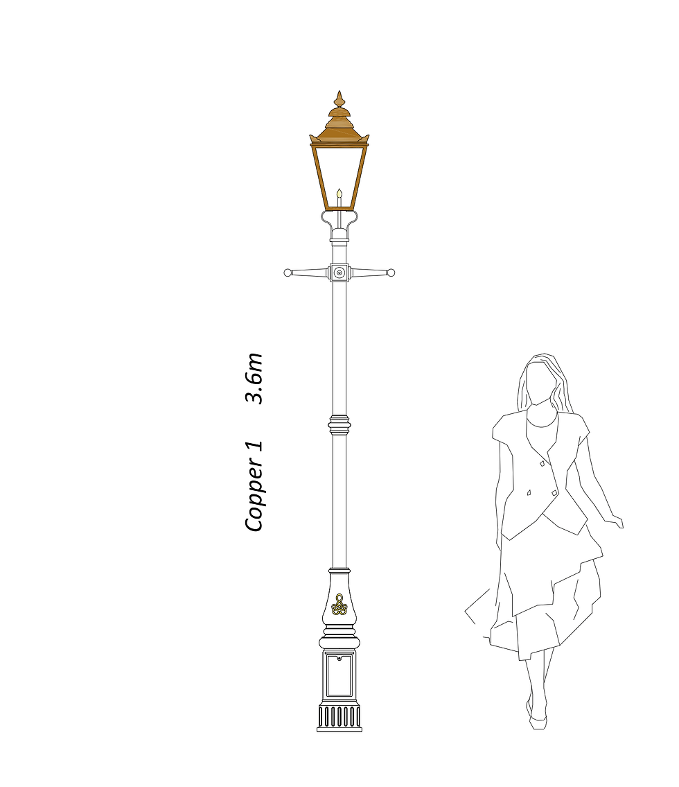Thumbnail: Traditional Outdoor Copper Garden Lamp Post Light   Copper 1