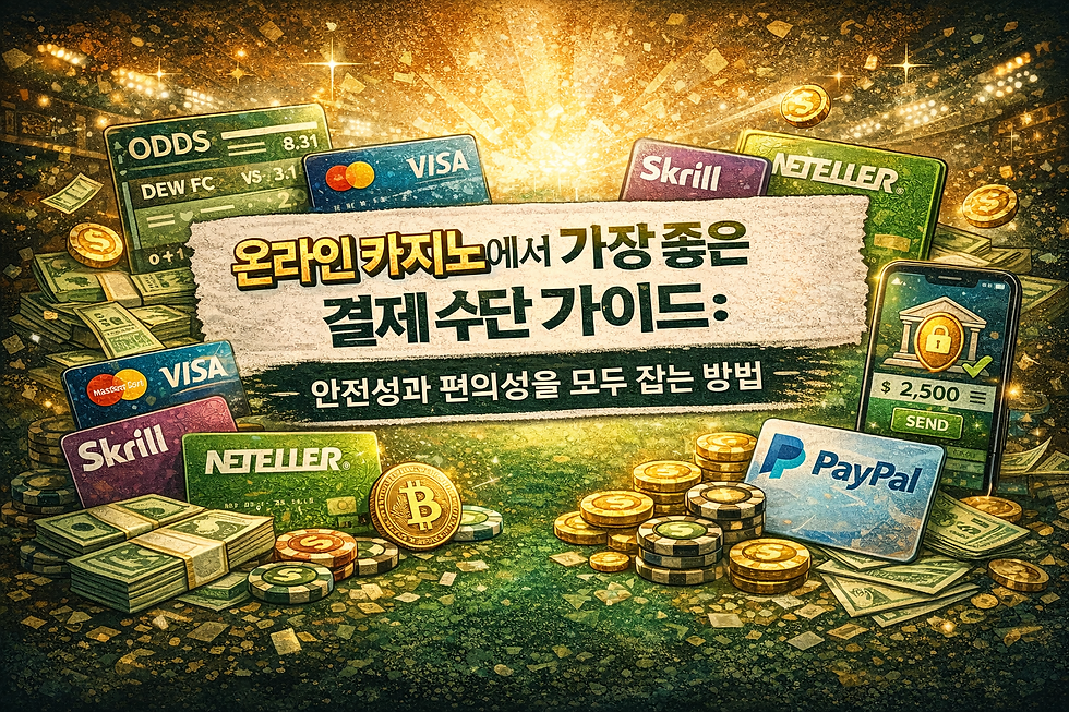 온라인 카지노에서 가장 좋은 결제 수단 가이드: 안전성과 편의성을 모두 잡는 방법