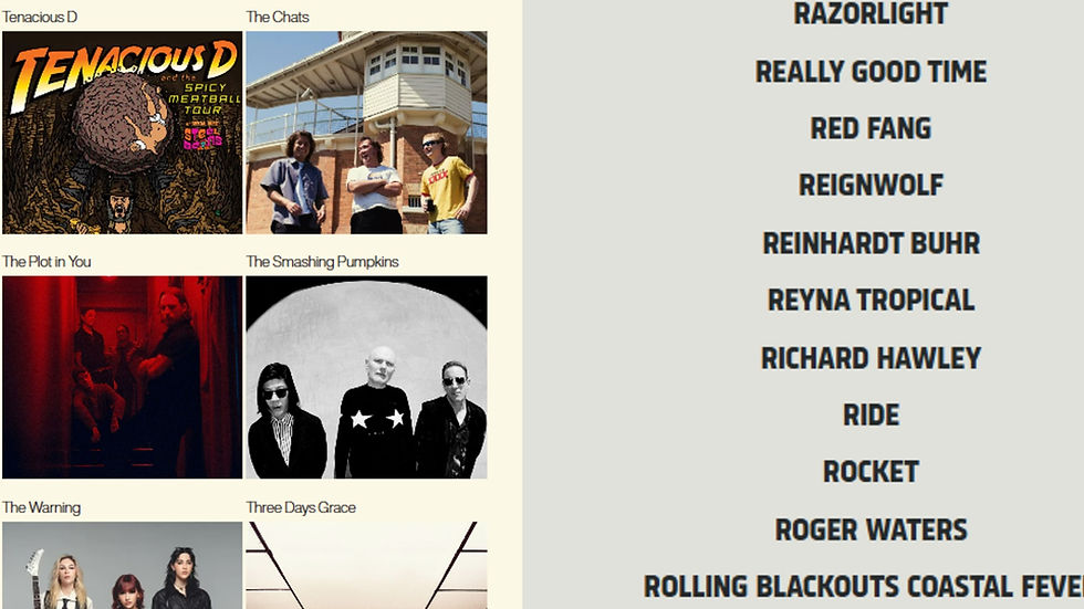 Screenshots der Artist-Kataloge von Dreamhaus und FKP Scorpio