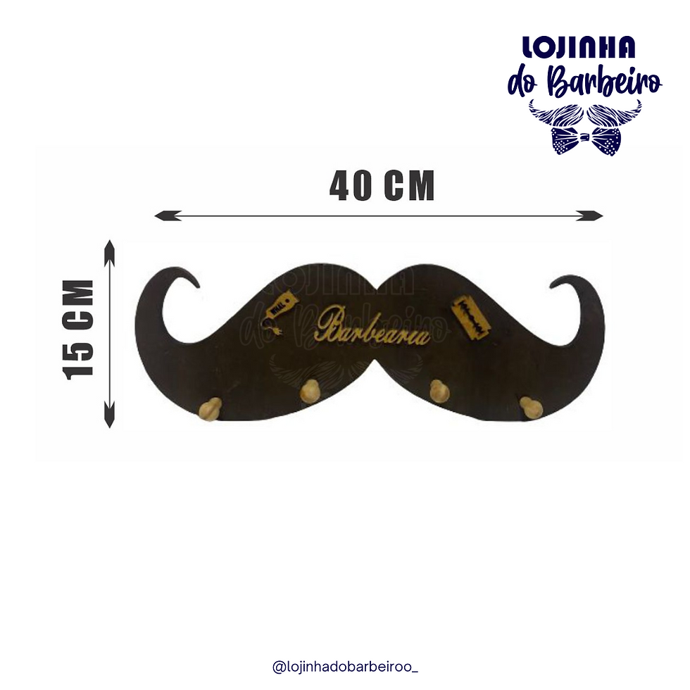 Miniatura: Cabide Bigode 4 pinos