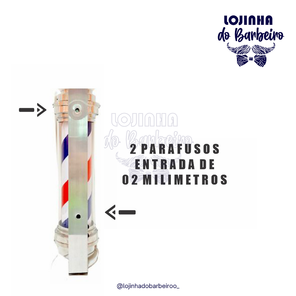 Miniatura: Barber Pole Tradicional Sem Globo 50cm