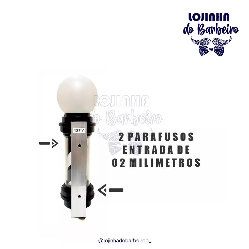 Miniatura: Barber Pole Preto 50cm