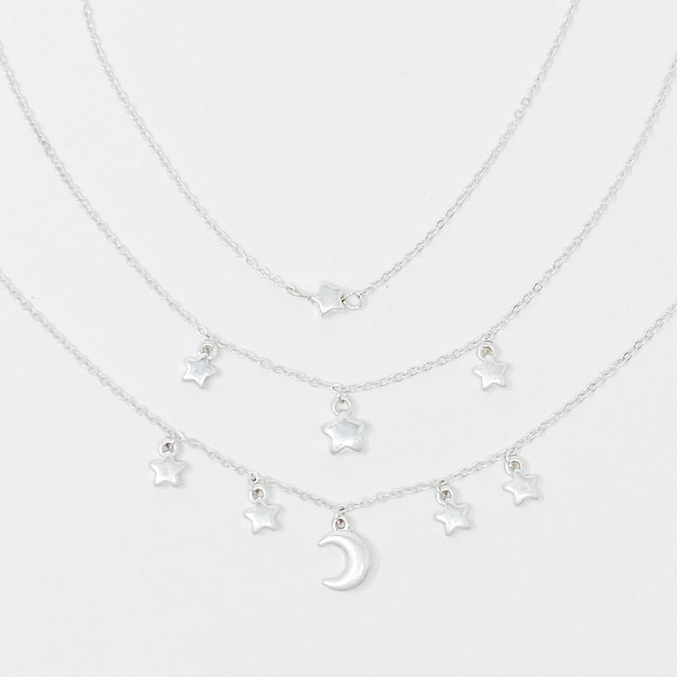 Thumbnail: Starred Up Chain Anklet, Set of 3