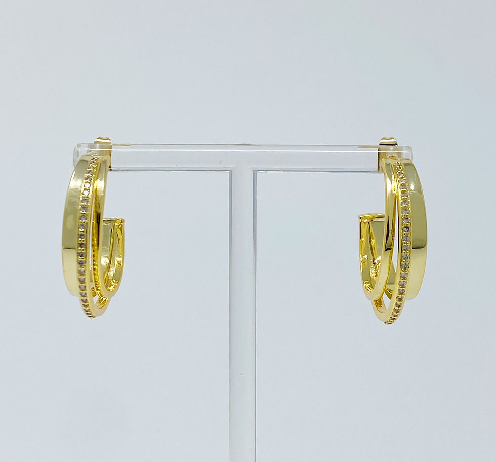 Thumbnail: Irene Dimensional Hoop Earrings