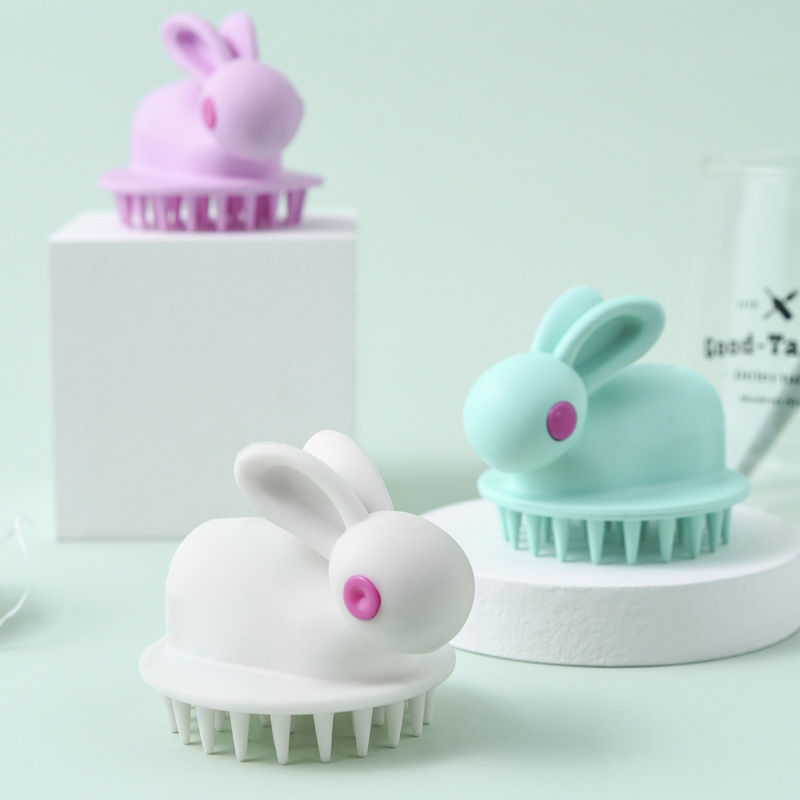 Soft Rubber Shampoo Brush for Kids' Scalp Massage