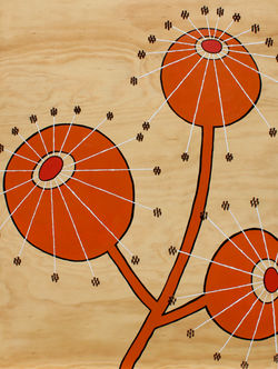 Gum nut painting on marine ply