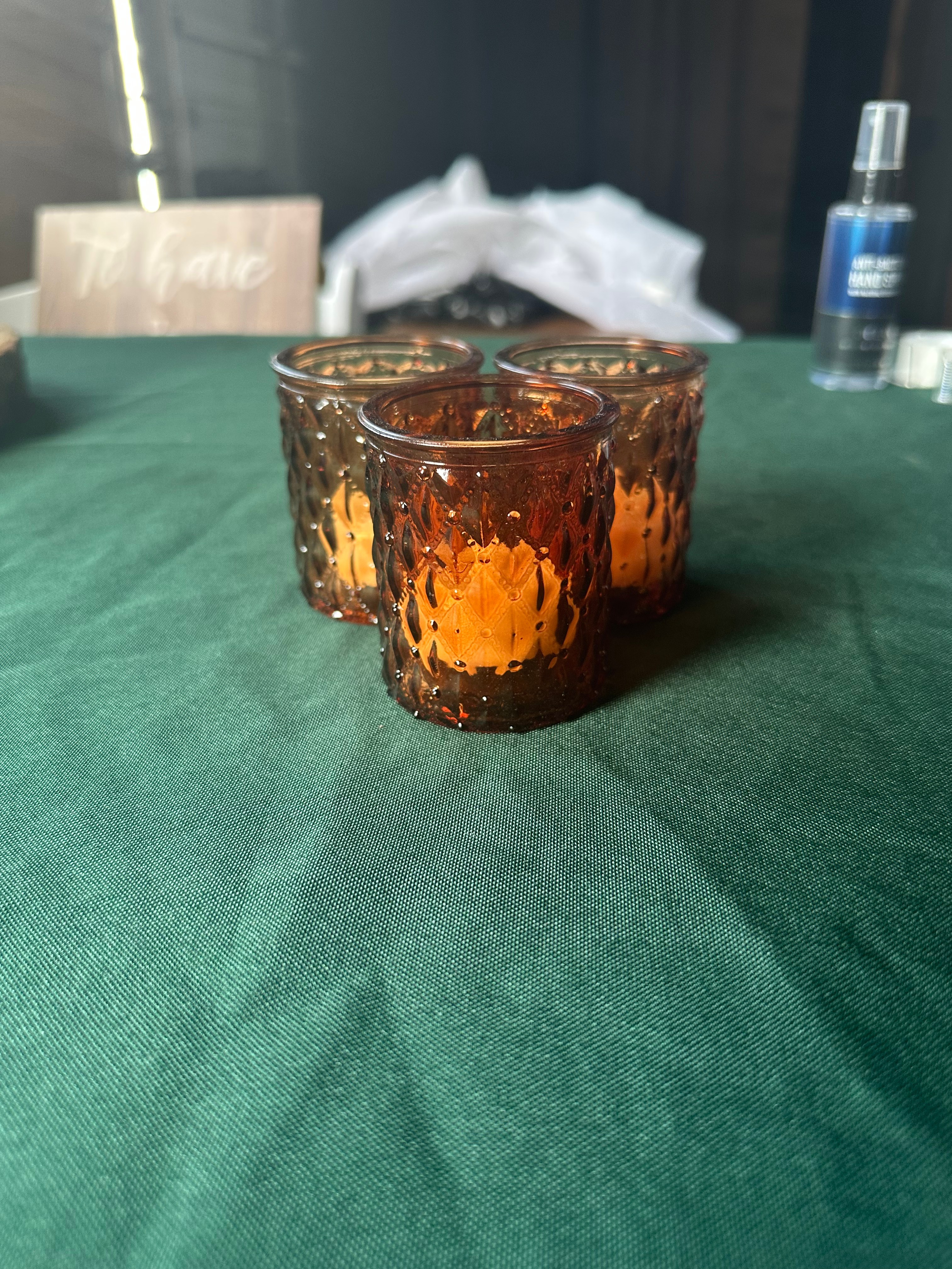 Brown Glass Votives