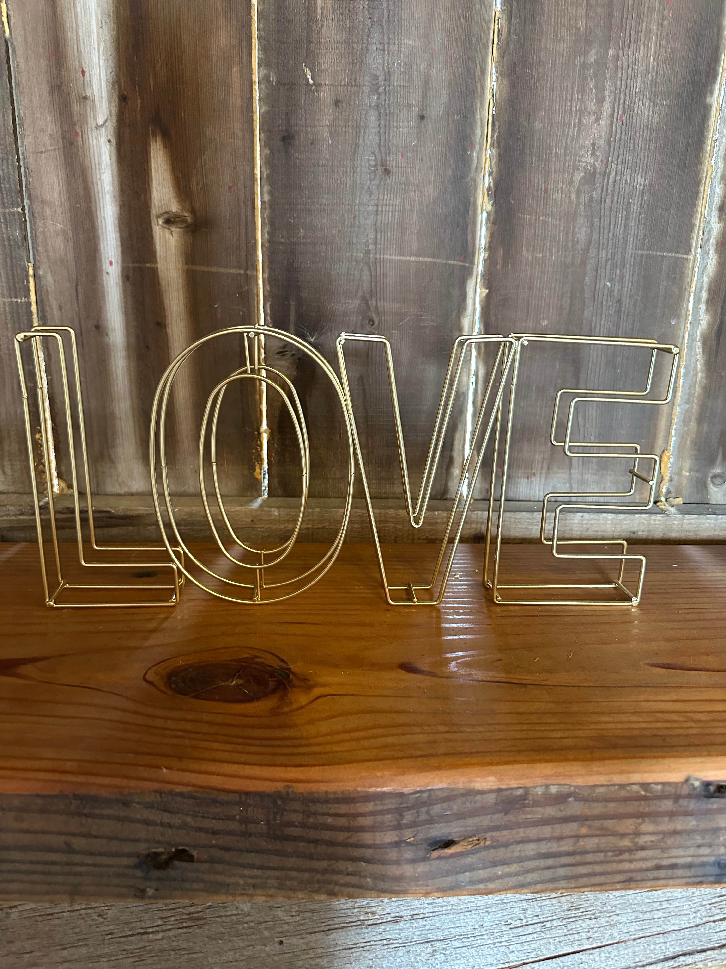 Gold LOVE Sign
