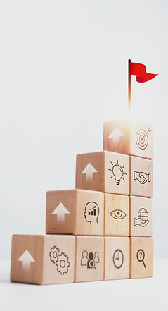 business-goal-with-growth-success-proces