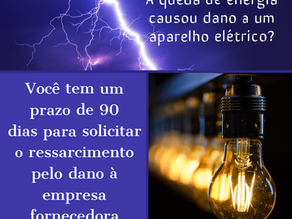Queima de aparelho com queda de energia