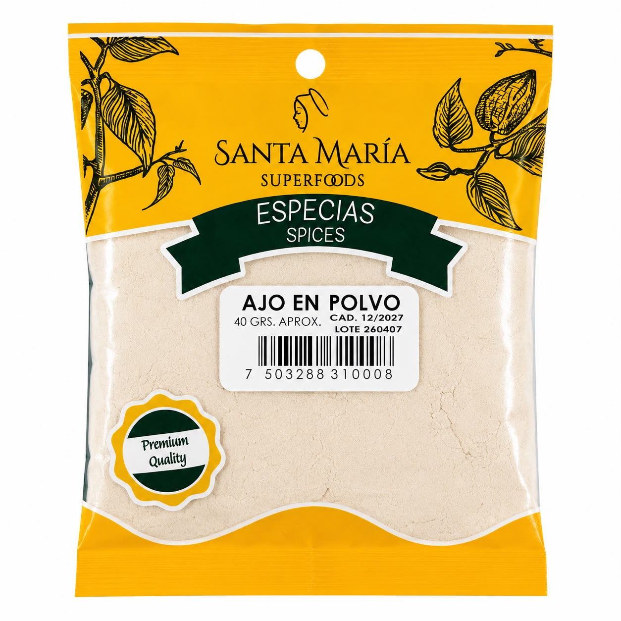 Ajo en Polvo 40 grs