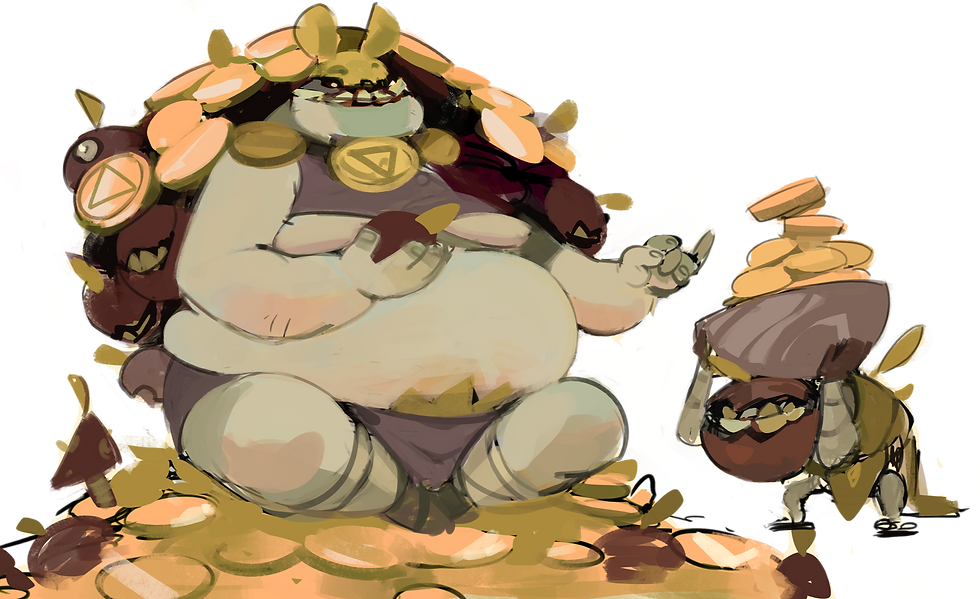 Nightmare Eeza and her slave minion - Concept Art, @_Beezul on IG