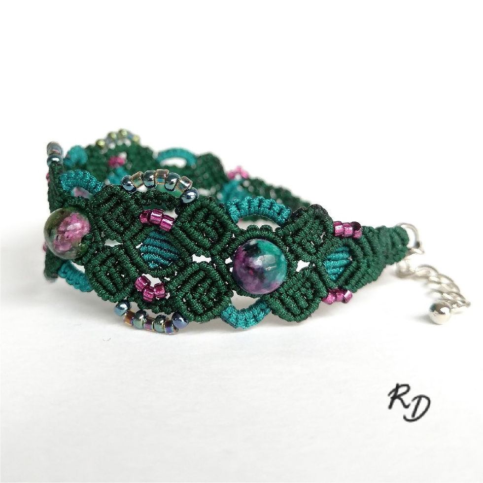 Miniature : Bracelet Colette Vert sapin/Bleu vert