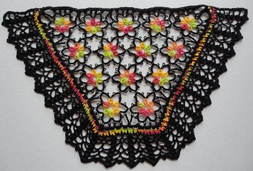 Châle femme multicolore et noir