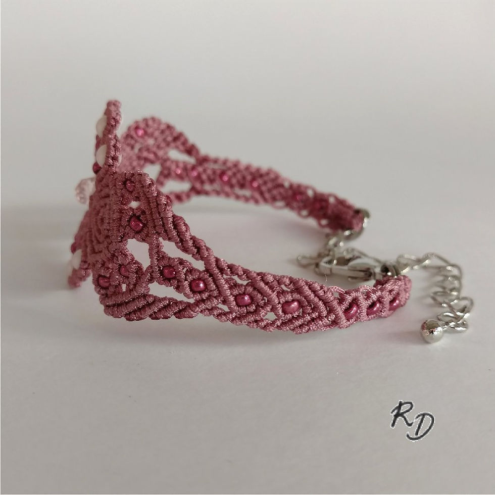 Miniature : Bracelet Joséphine Vieux rose