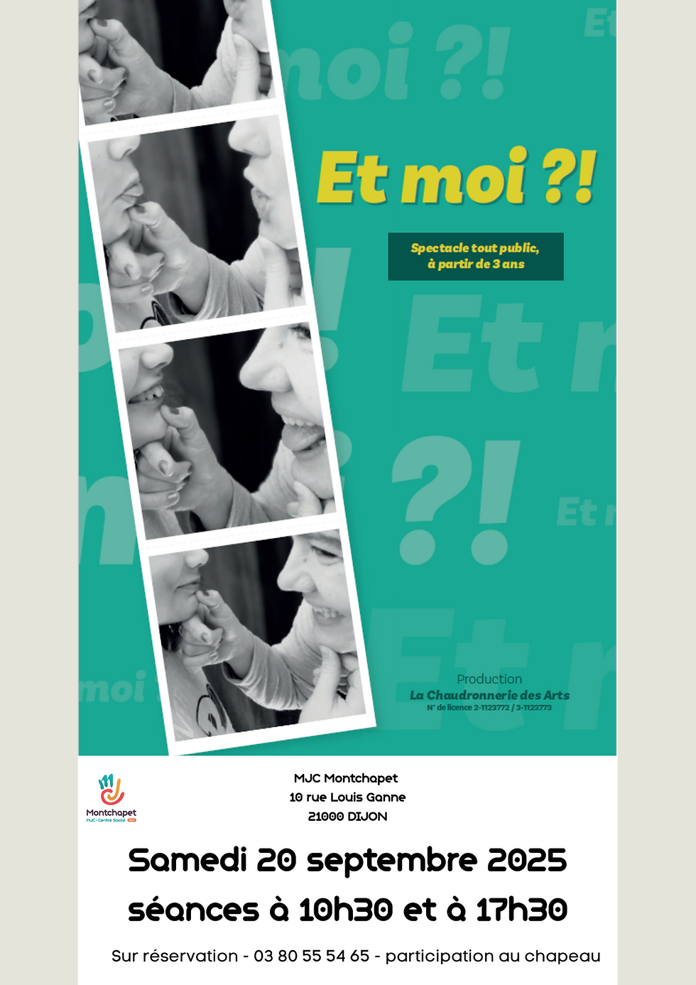 "Et moi !?" théâtre tout public 17h30