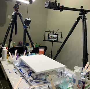 Art studio on tripods