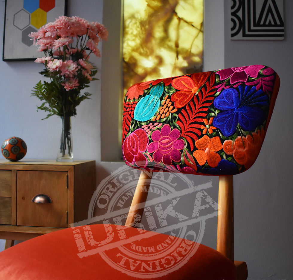 Silla escandinava bordada "Allegra"