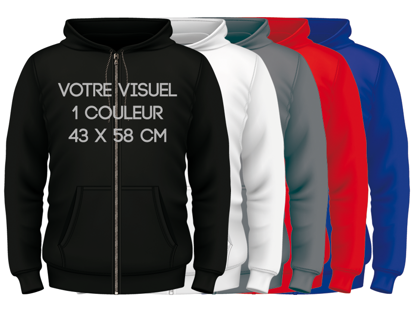 ZIPPED HOODIES / 1 couleur